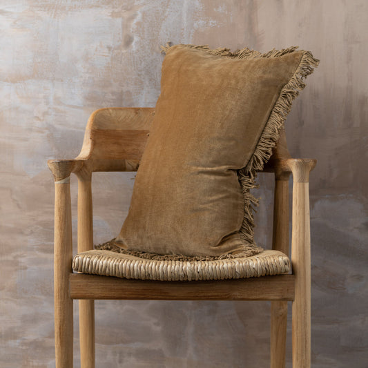 Saarde Velvet Fringed Cushion Range - Square + Lumbar + Round