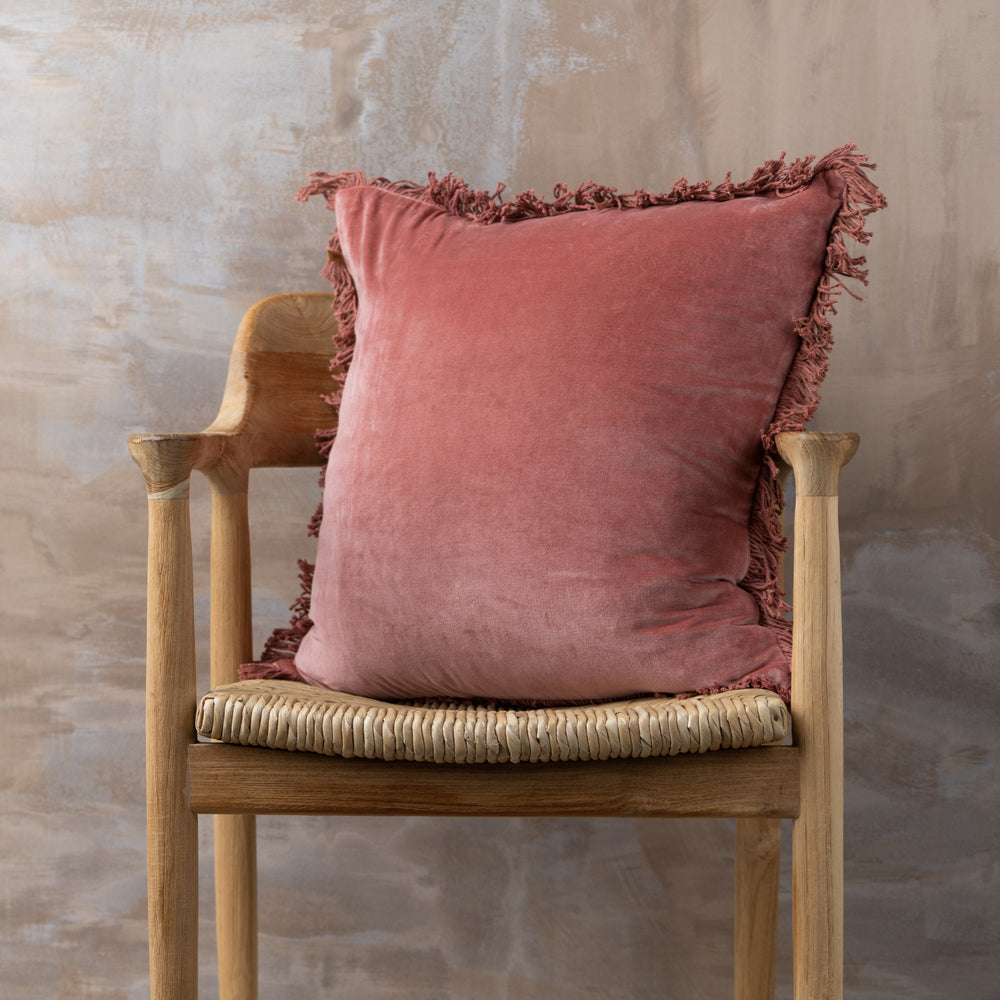 Saarde Velvet Fringed Cushion Range - Square + Lumbar + Round