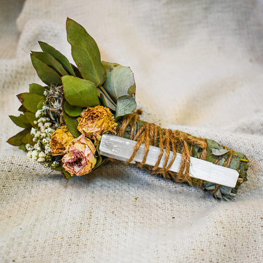 Grounding Smudge Stick - Selenite