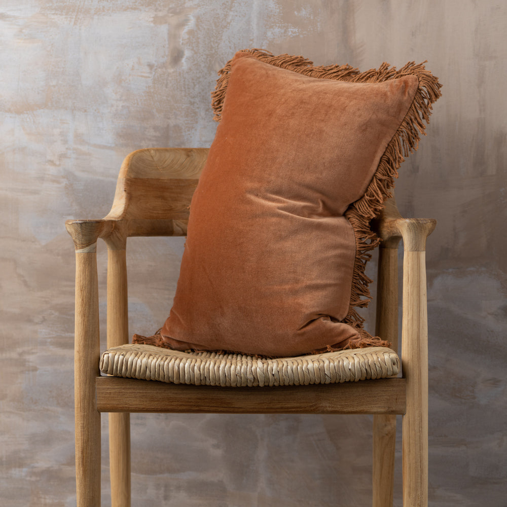 Saarde Velvet Fringed Cushion Range - Square + Lumbar + Round