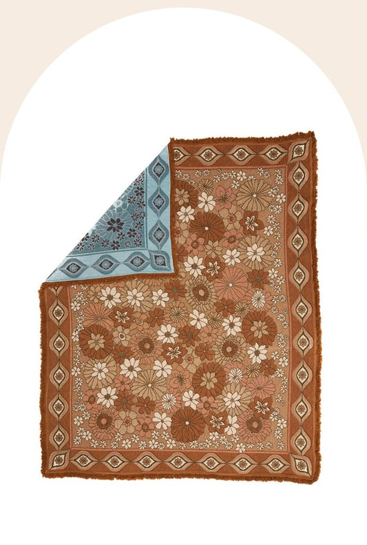 Wandering Folk Throw Rug - Lola Copper