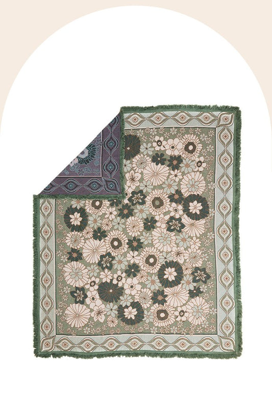 Wandering Folk Throw Rug - Lola Peppermint