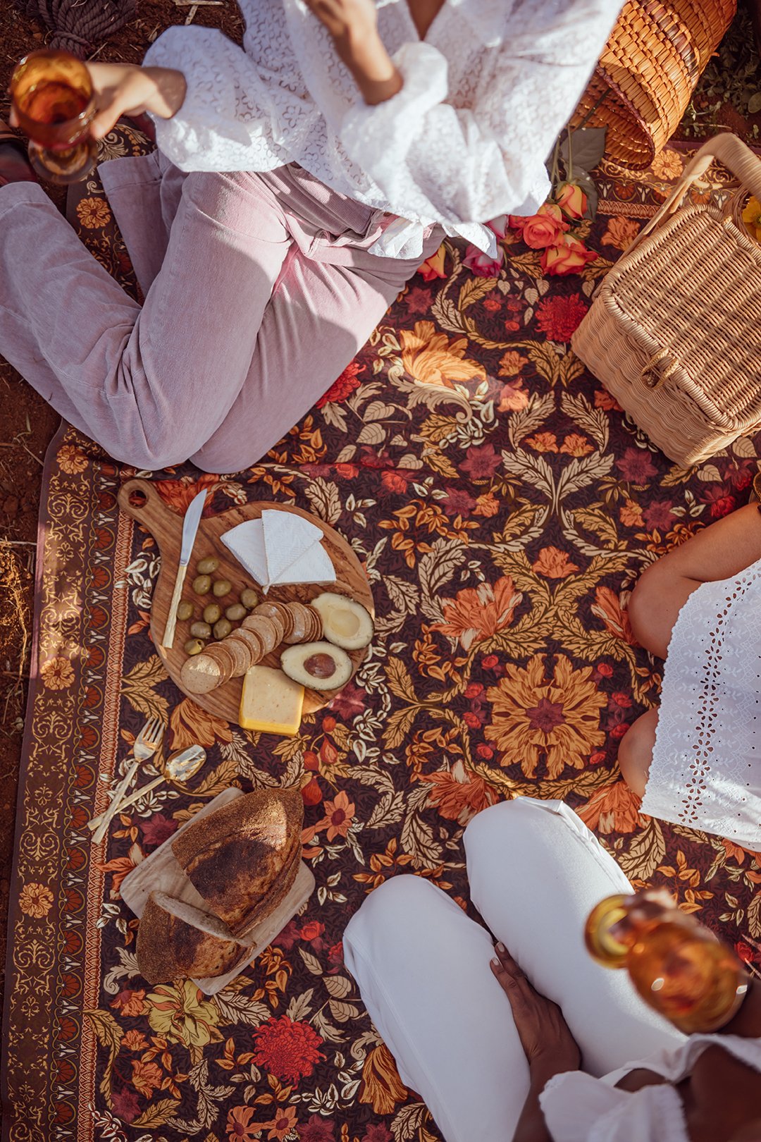 Wandering Folk Picnic Rug - Spice Forest