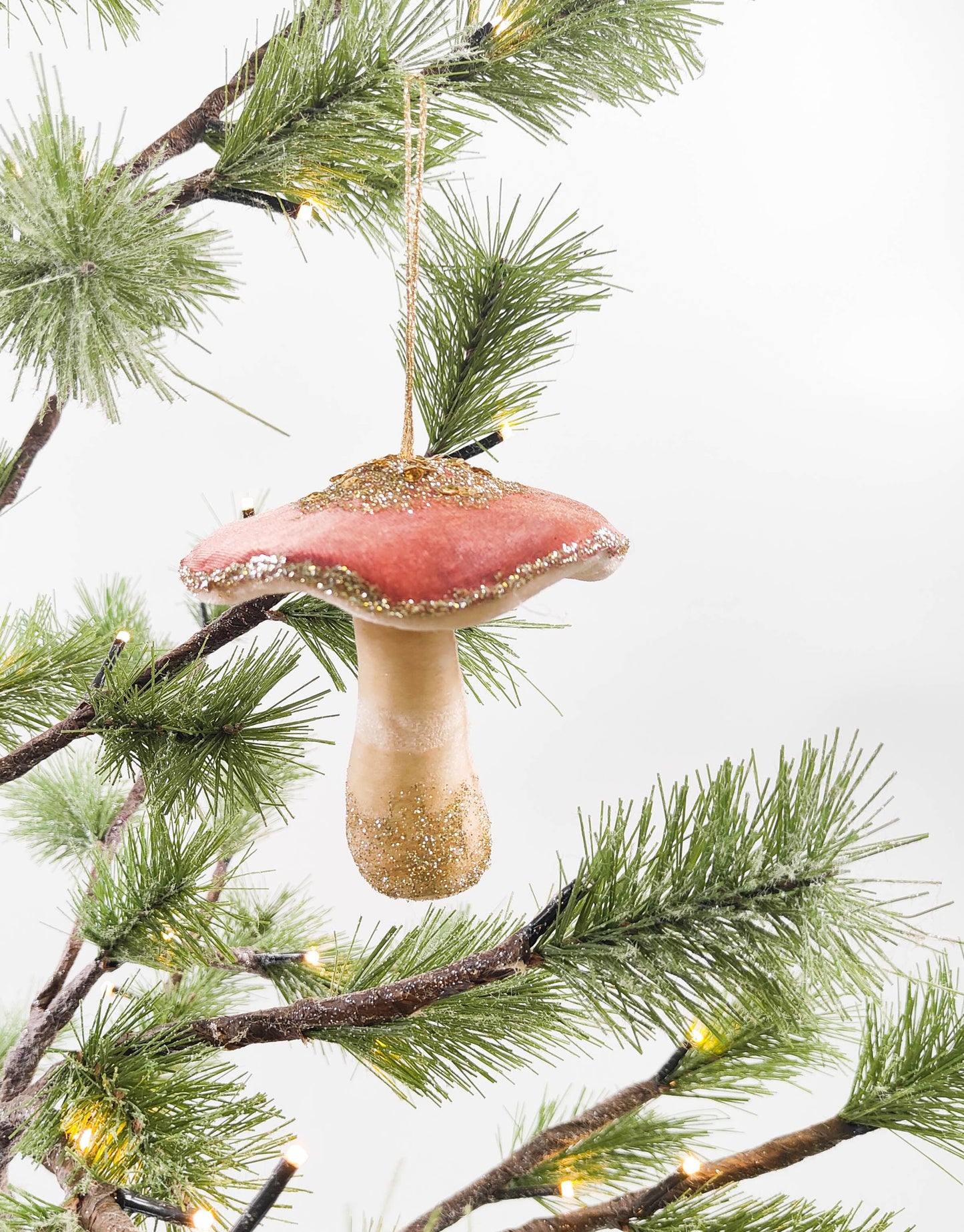Velvet Glitter Toadstools - Hanging