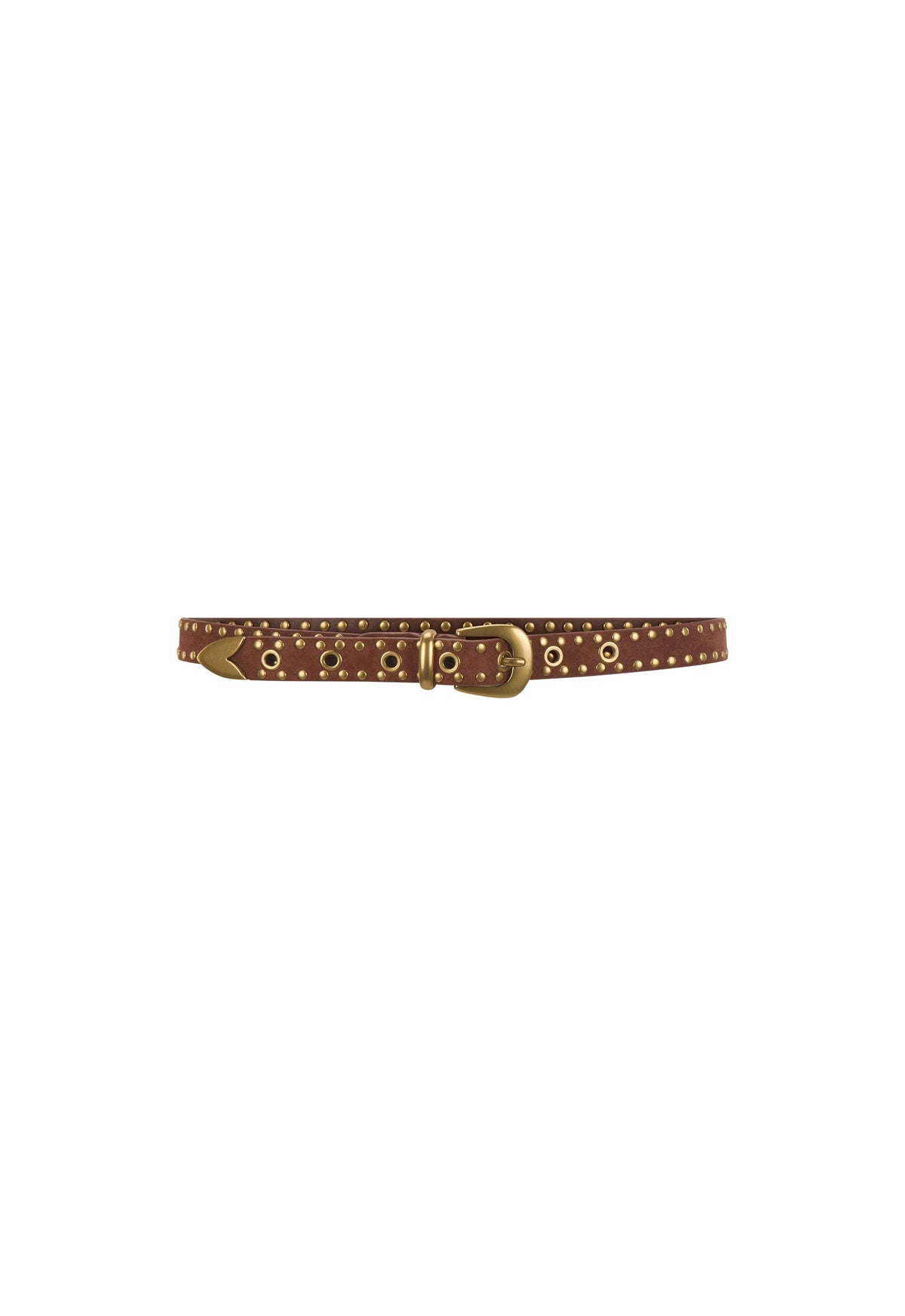 Spell - Tempest Studded Suede Belt - Tan