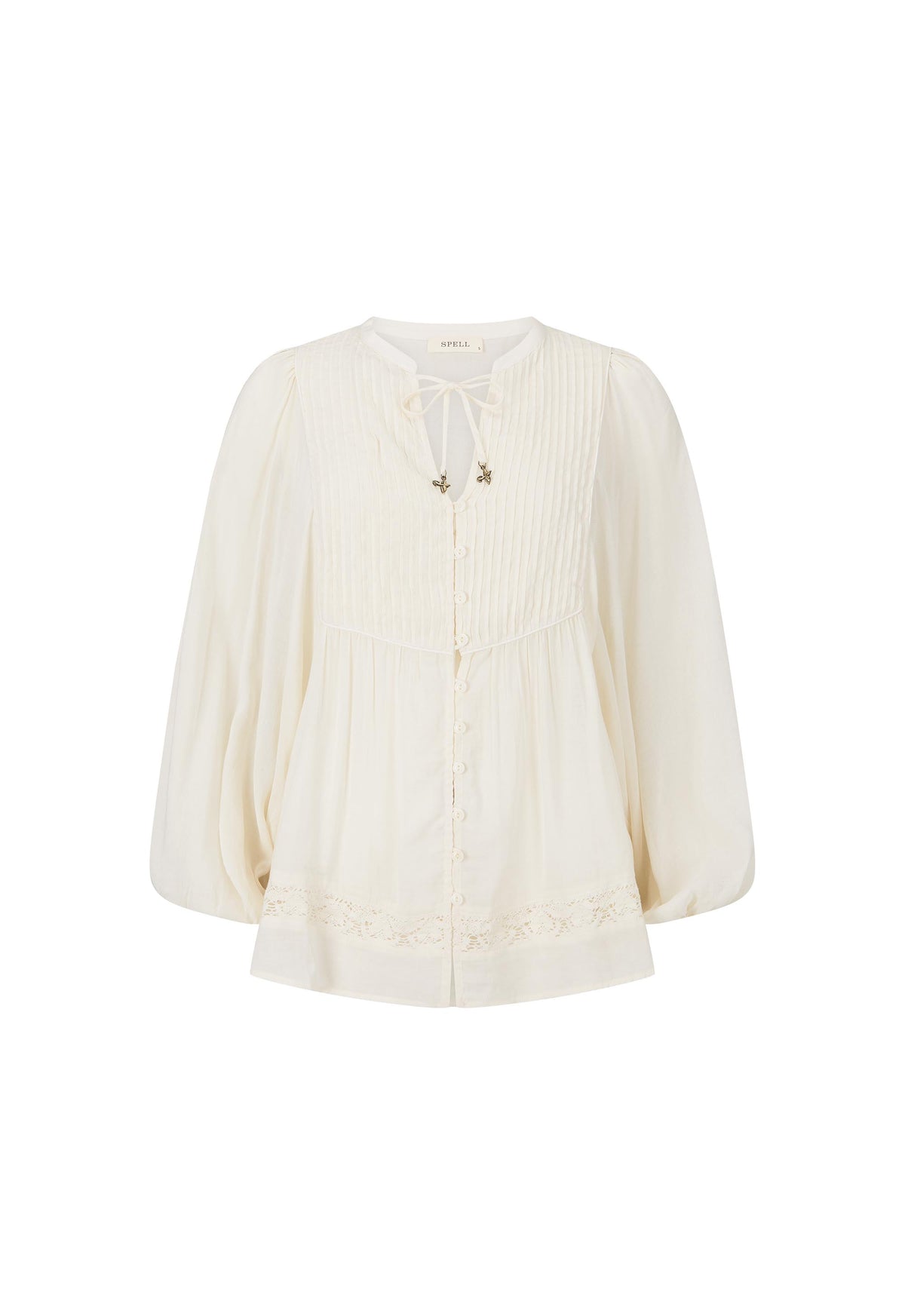 Spell - Ines Boho Blouse - Light Sand