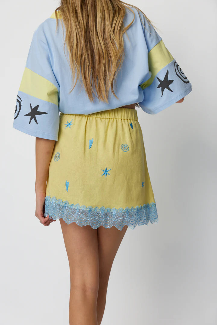 Only Lovers Left - Lucky Mini Skirt - Sunbeam