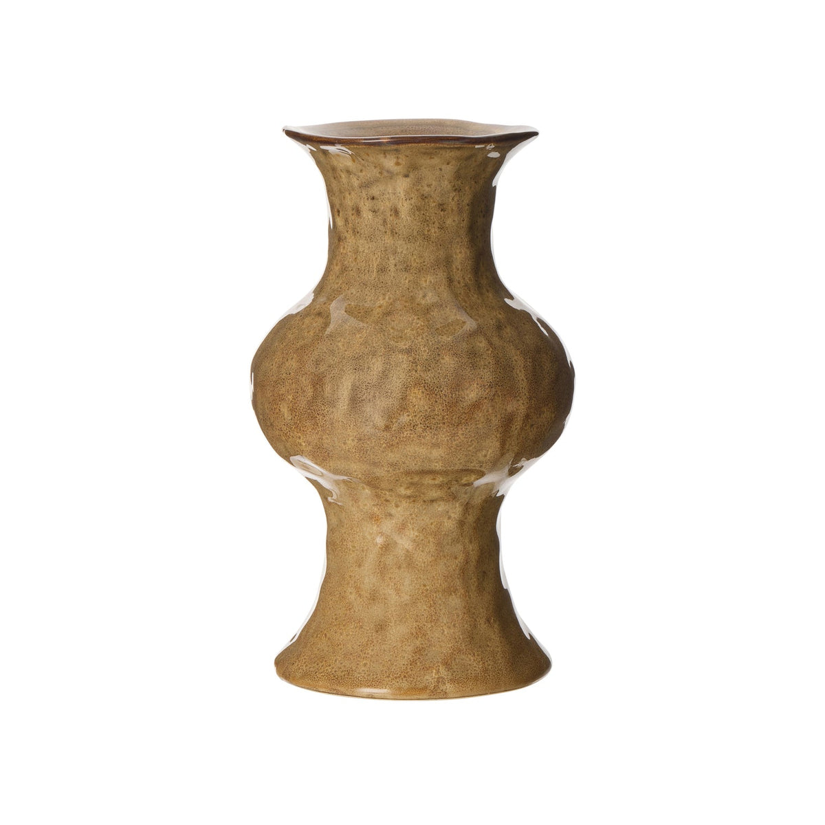 Amalfi - Elara Vase Reactive - Light Brown