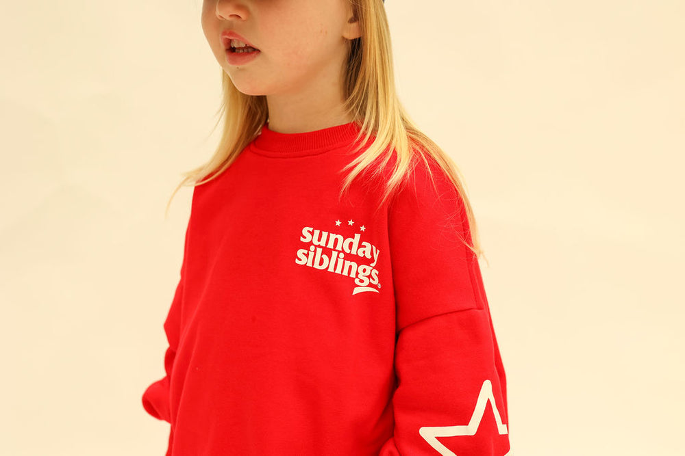 Sunday Siblings - Siblings Set - Red Sweater