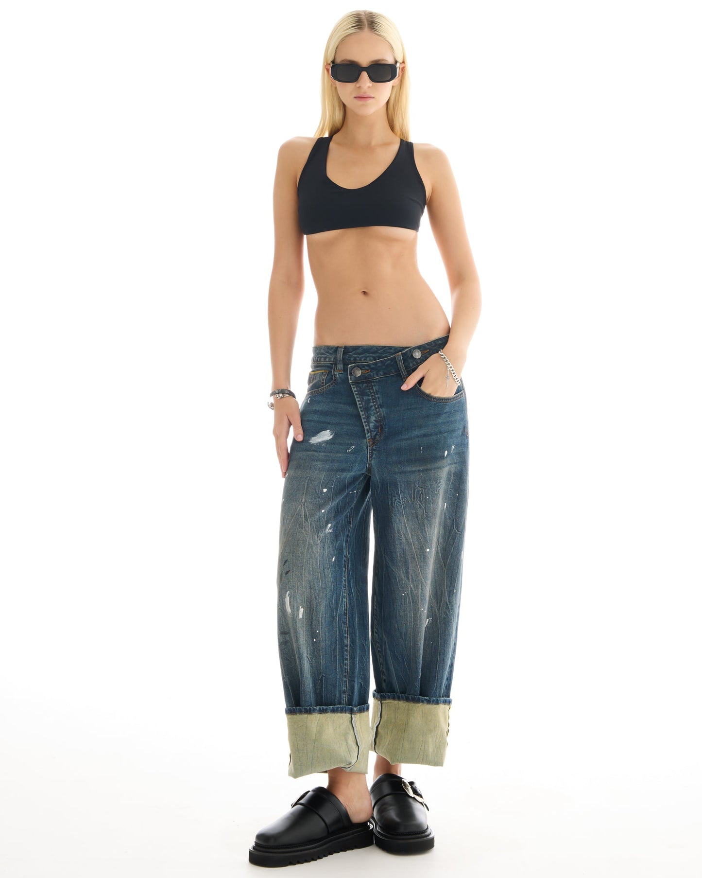 The Tales - Selvedge Denim Cross Over Slouch Jeans