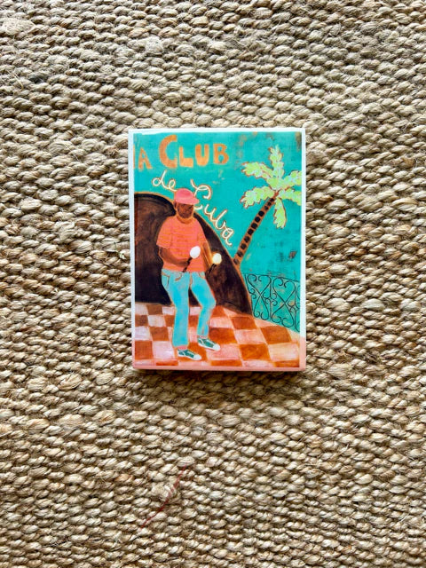 Sue Fantini Art - Maraca Man - Small Handmade Tile