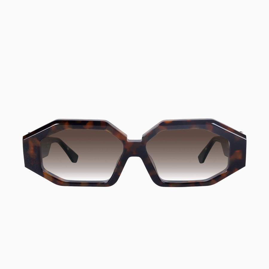 Valley Eyewear - Genesis - Dark Amber Tort, Black Temple w. Gold Metal / Brown Gradient Lens