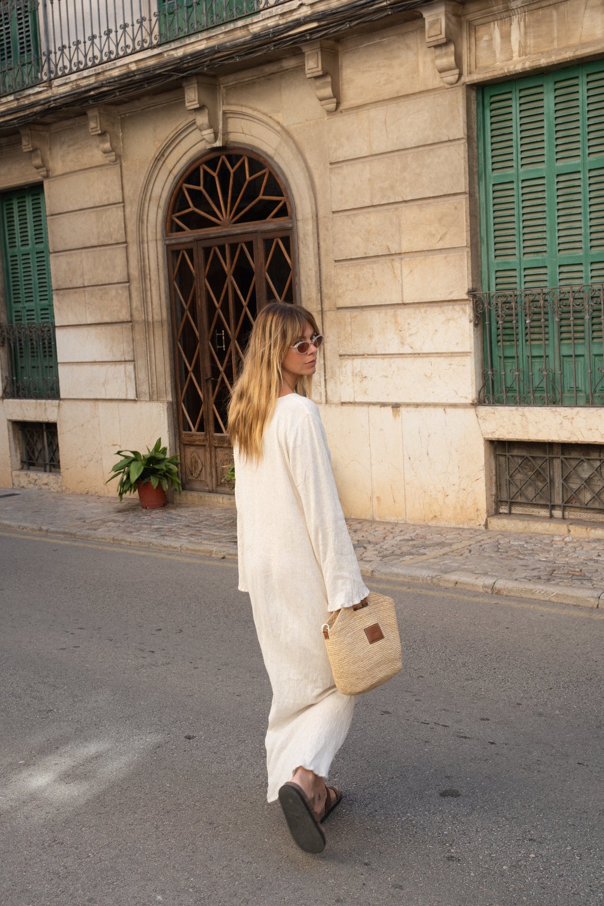 Nim The Label - Leather Trim Raffia BB - Natural