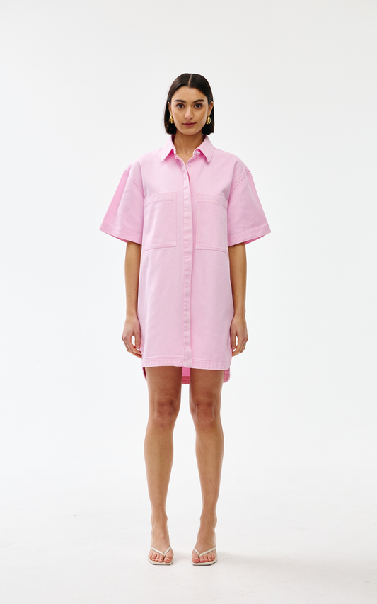 Kinney - Freya Dress - Blush Wash Denim