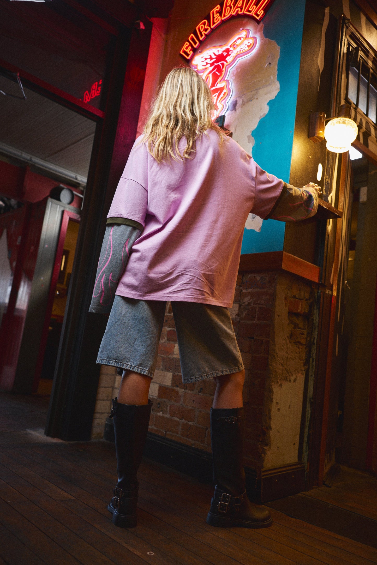 Only Lovers Left - Love Sick Layered Tee - Wisteria