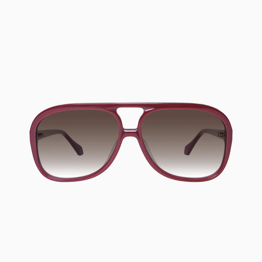 Valley Eyewear - Bang Bang - Burgundy w. Gold Metal / Brown Gradient Lens