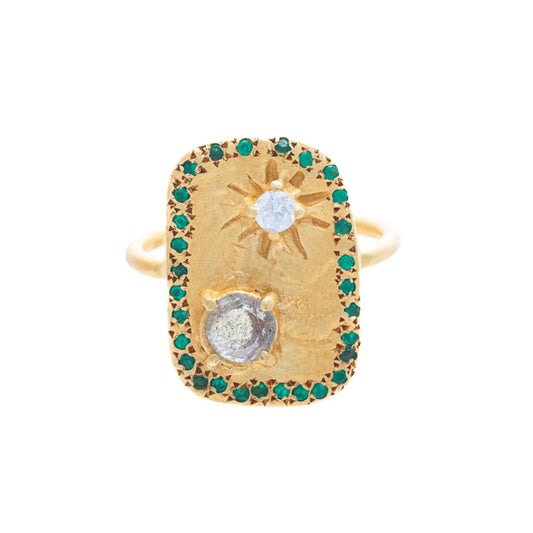Rubyteva Design - Fez Ring - Labradorite