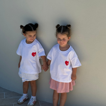 Load image into Gallery viewer, Ssaint Apparel - Heart Tee - Red on White - Kids
