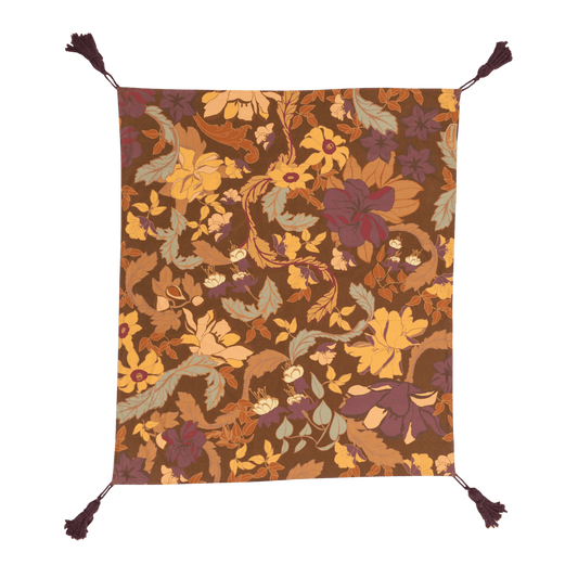 Wandering Folk Picnic Rug - Flora - Plum