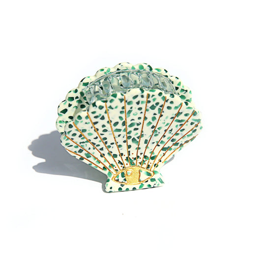 Kingston - Green Terrazzo Shell Clip