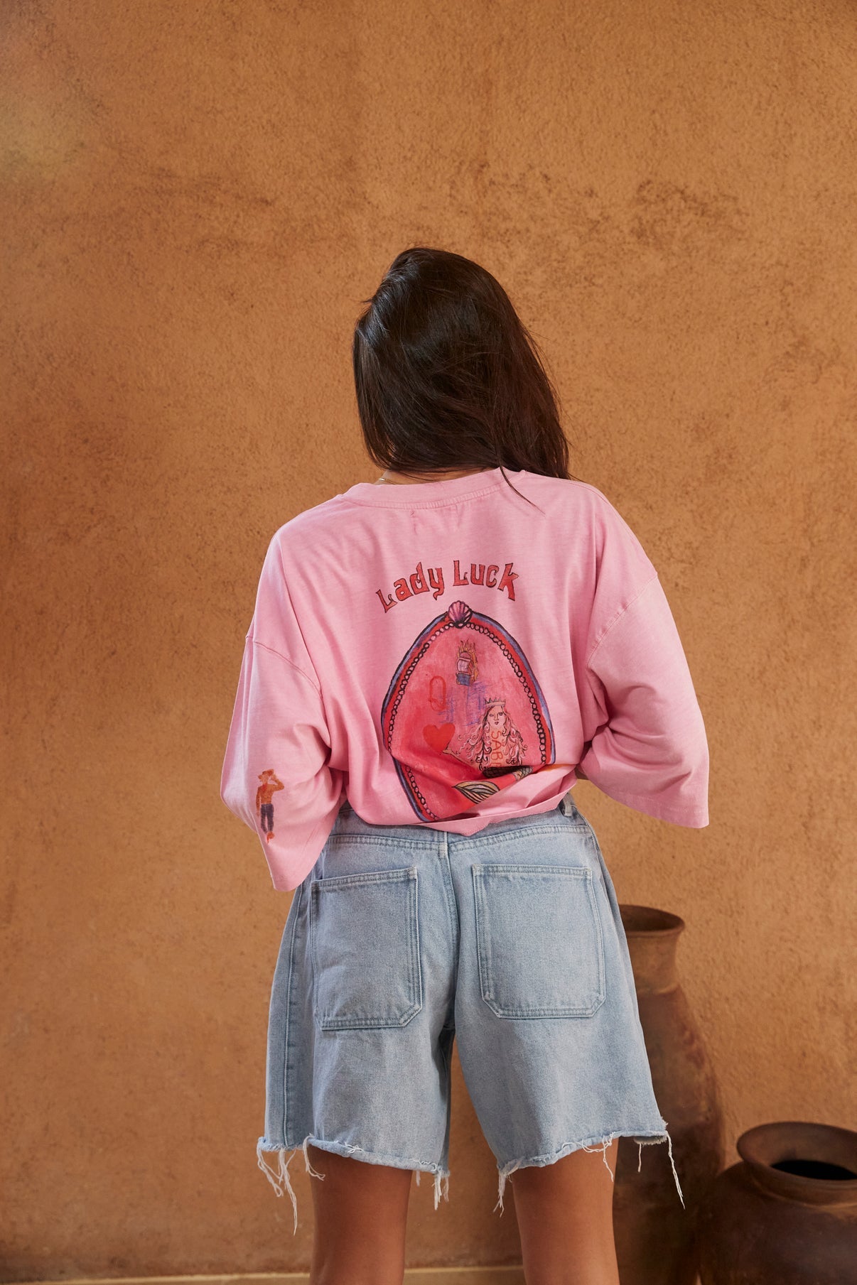 Sabbi - The Very Oversized Lucky Mermaid Tee - Bright Pink