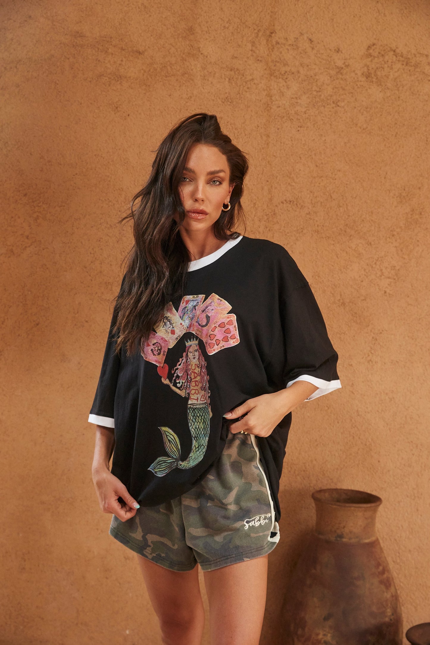 Sabbi - The Very Oversized Lucky Mermaid Tee - Black