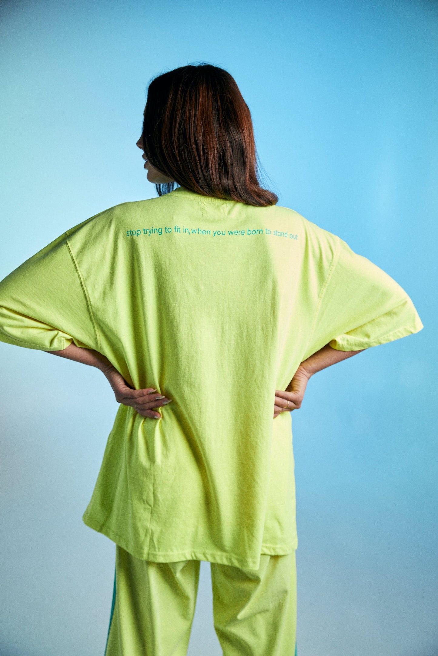 Sabbi - The Very Oversized Standout Tee - Fluro Lemon