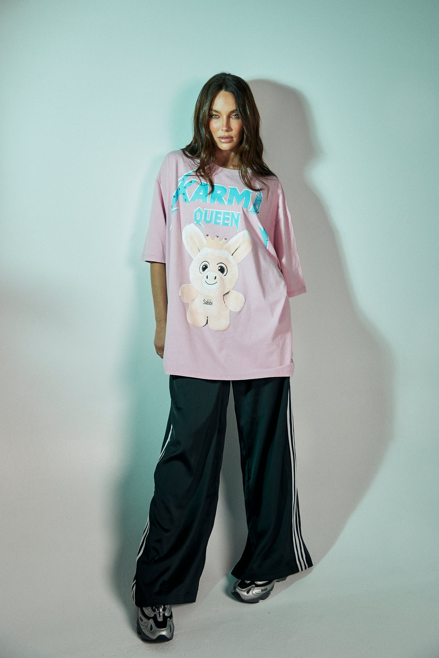 Sabbi - The Karma Queen Bling Tee - Pink