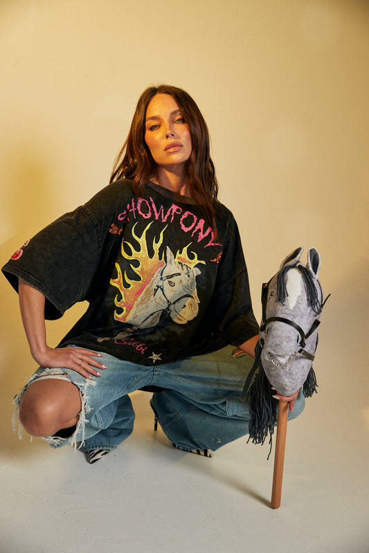 Sabbi - The Show Pony Bling Tee - Black