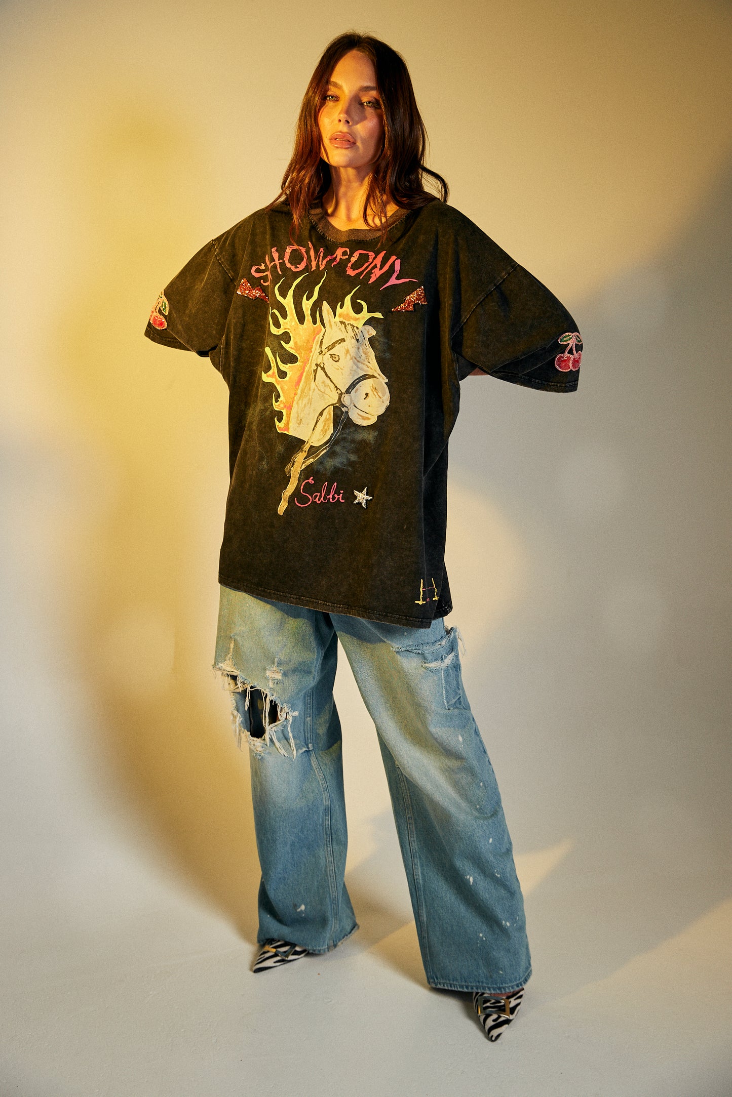 Sabbi - The Show Pony Bling Tee - Black