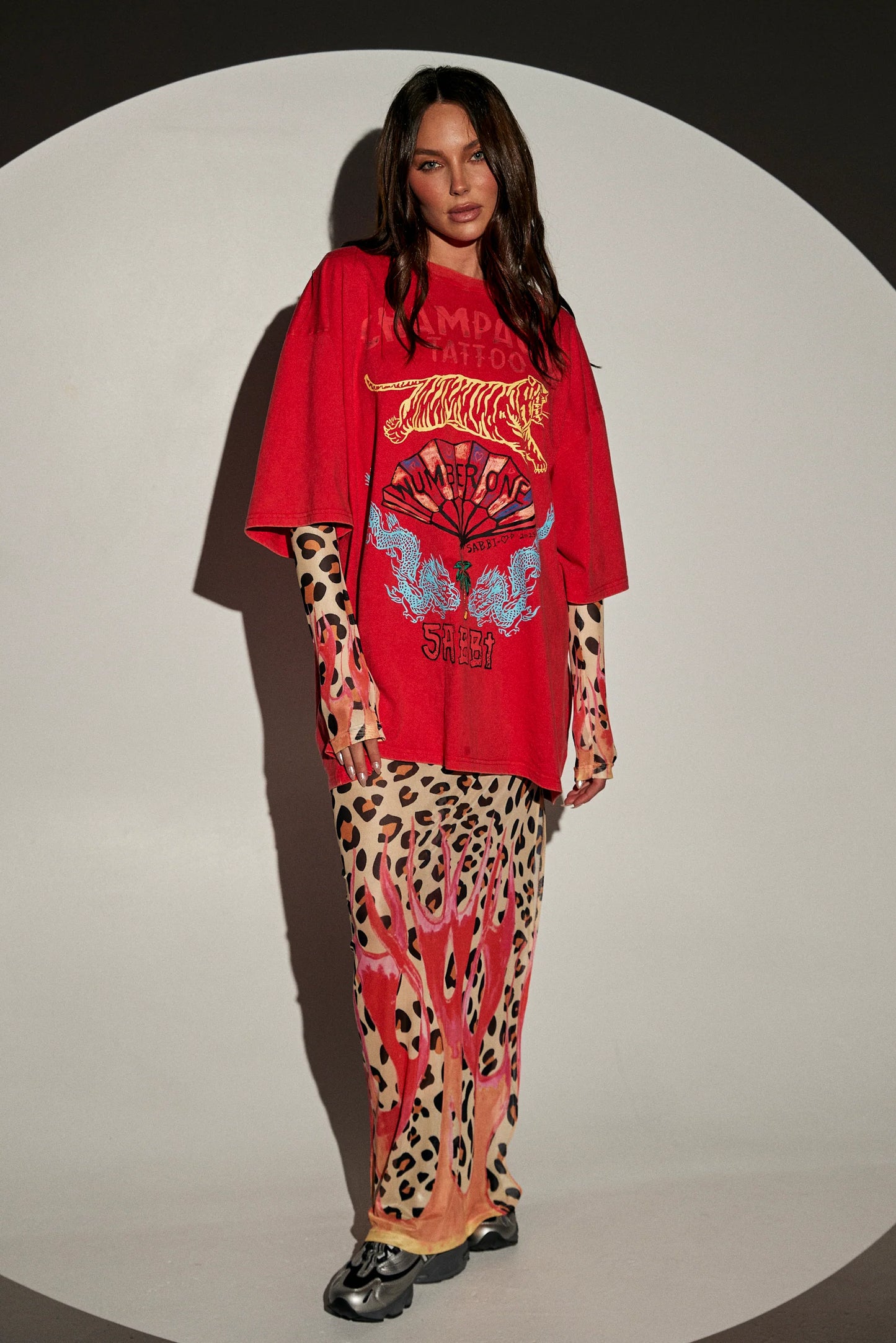 Sabbi - The Champagne Tattoo Tee - Red