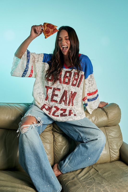 Sabbi - The Team Pizza Lace Jersey - Blue/White