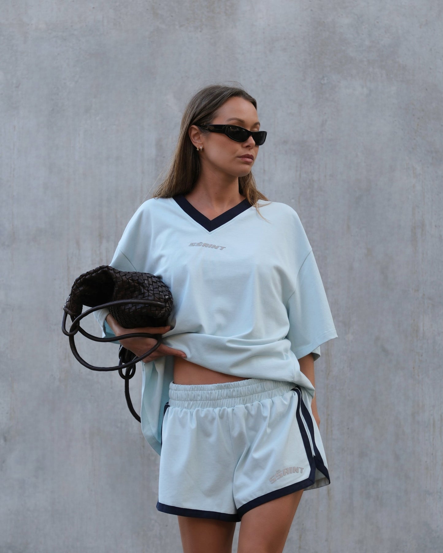 SSAINT Apparel - Reflective V Neck Tee - Mint