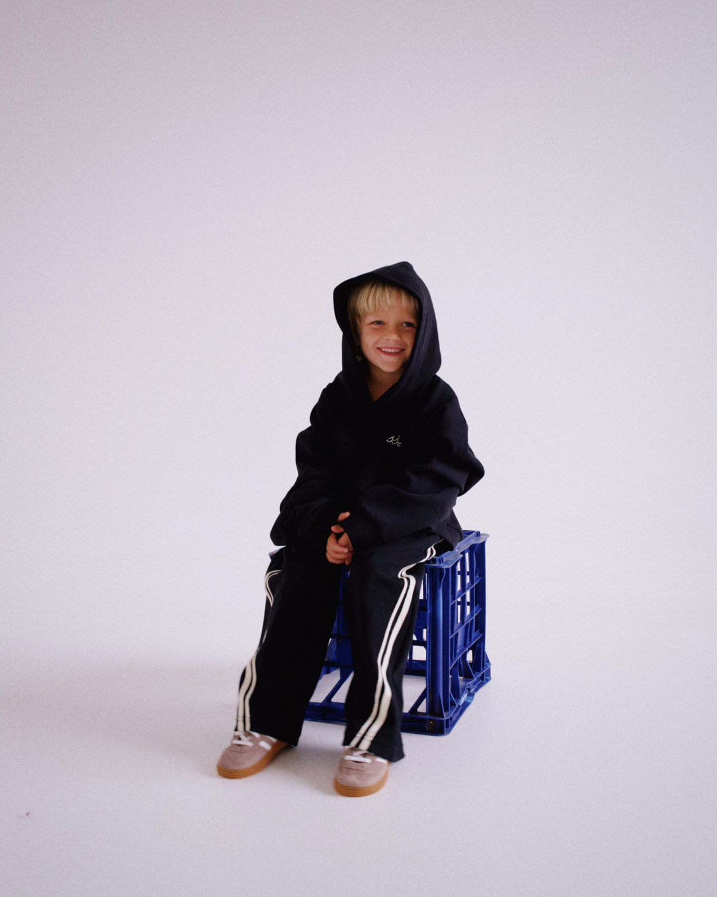 SŚAINT - KIDS BARREL PANTS - BLACK & BUTTER