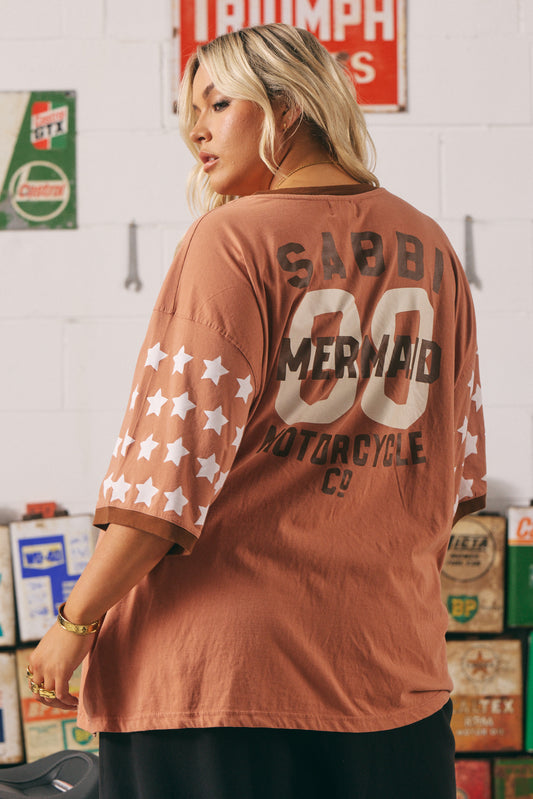 Sabbi - The Very Oversized Dream Big Brenda Tee - Clay