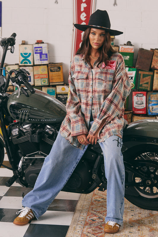 Sabbi - The Horse Power Distressed Flannel Shirt