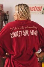 Load image into Gallery viewer, Sabbi - The Very Oversized Rhinestone Tee - Red
