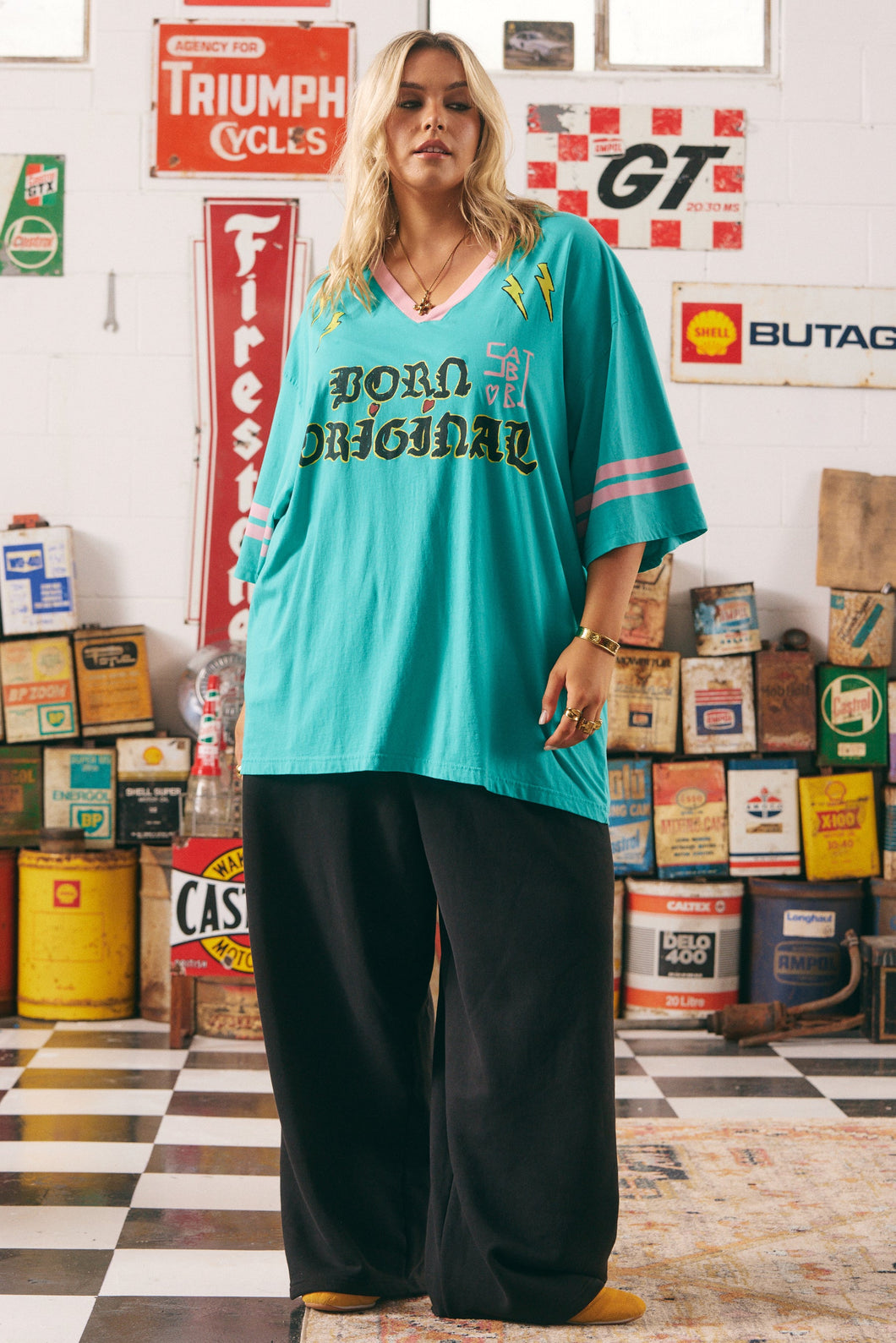 Sabbi - The Very Oversized Born Original Tee - Teal