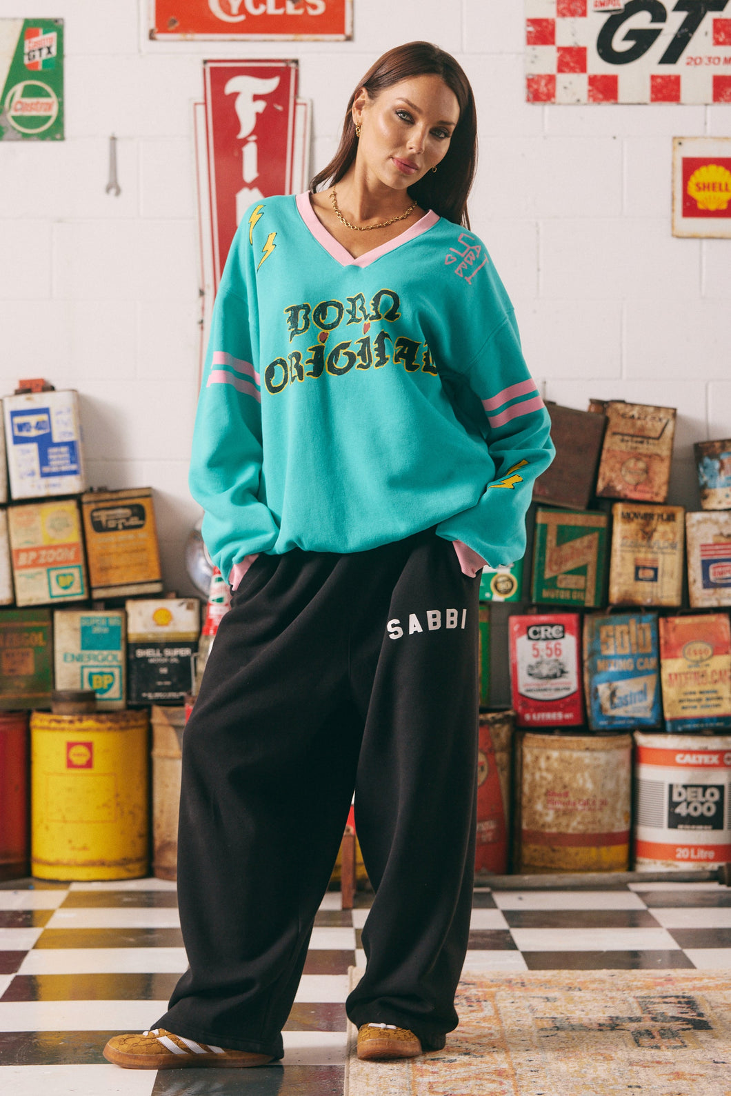Sabbi - The Born Original V Neck Crew - Teal