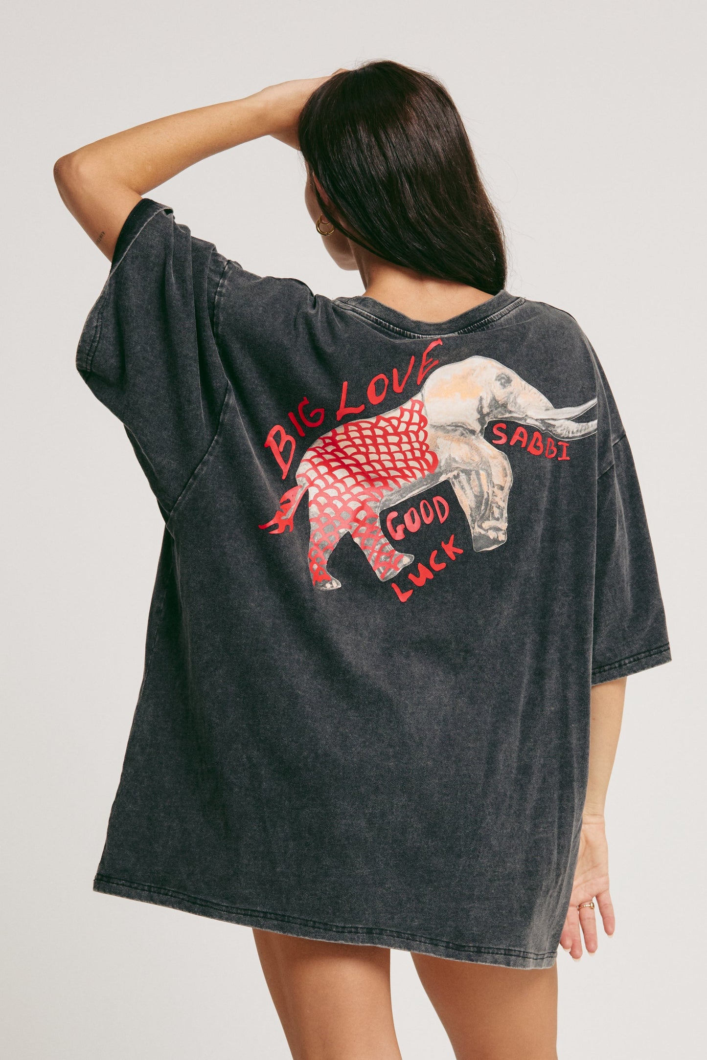 Sabbi - The Big Love Elephant Safari Tee - Black