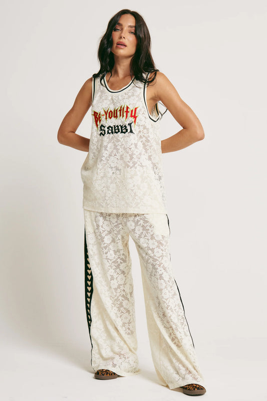 Sabbi - The Raving Hearts Lace Pant - Cream