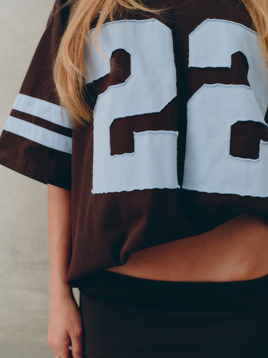 SSAINT Apparel - 22 Motion Tee - Powder Blue & Espresso