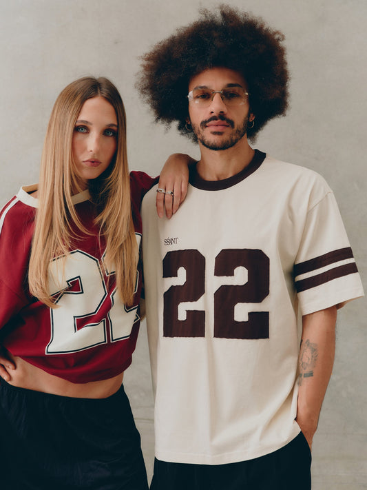 SSAINT Apparel - 22 Motion Tee - Cream & Espresso