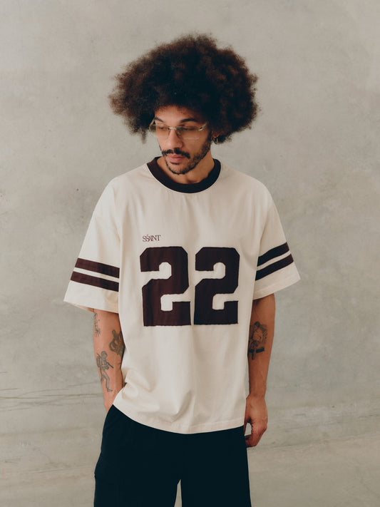 SSAINT Apparel - 22 Motion Tee - Cream & Espresso