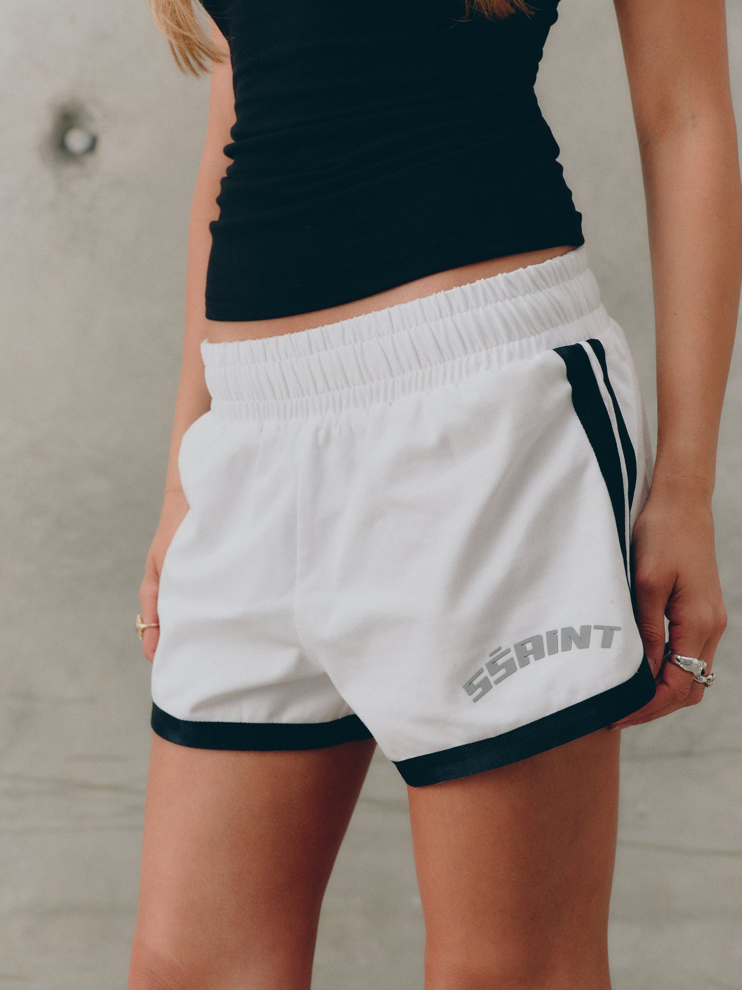 SSAINT Apparel - Reflective V Shorts - White