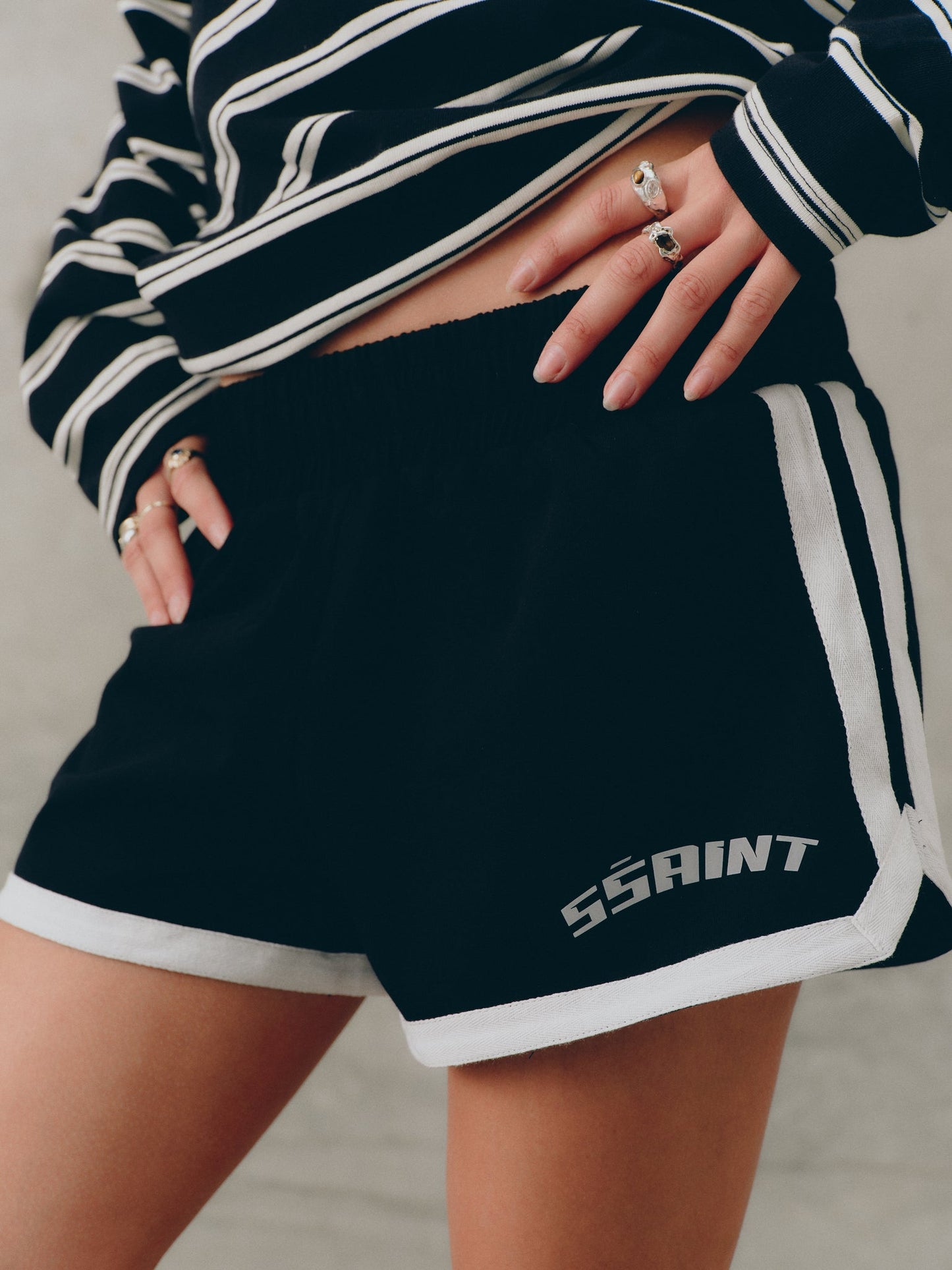 SSAINT Apparel - Reflective V Shorts - Black