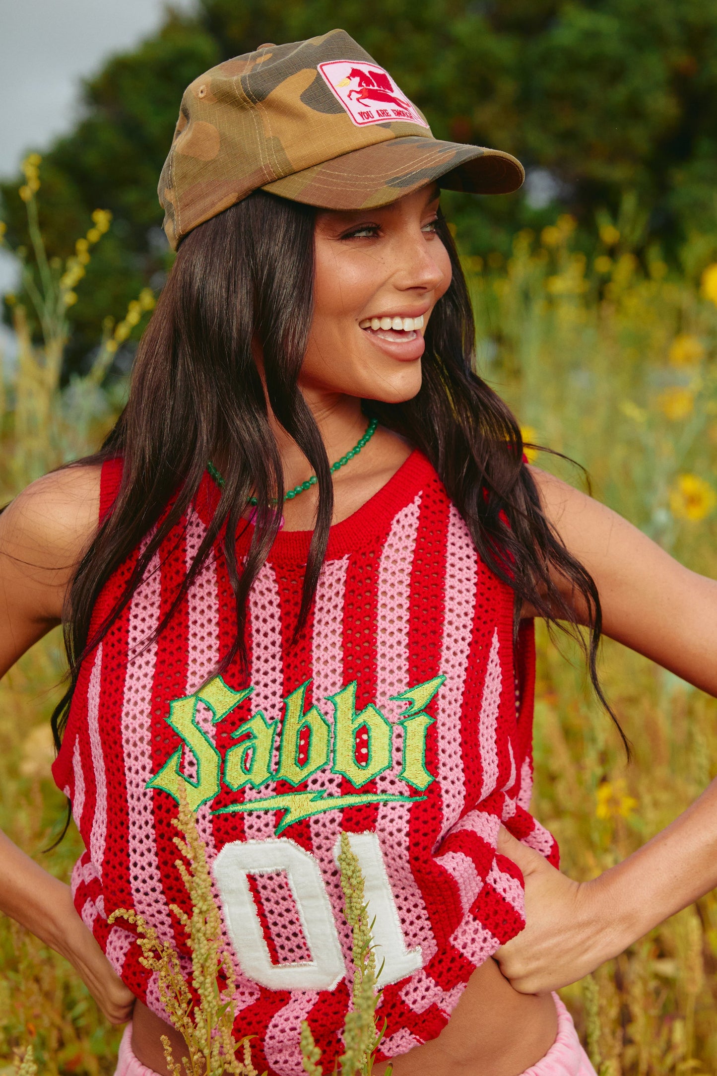 Sabbi - The Knit B'Ball Singlet - Red & Pink
