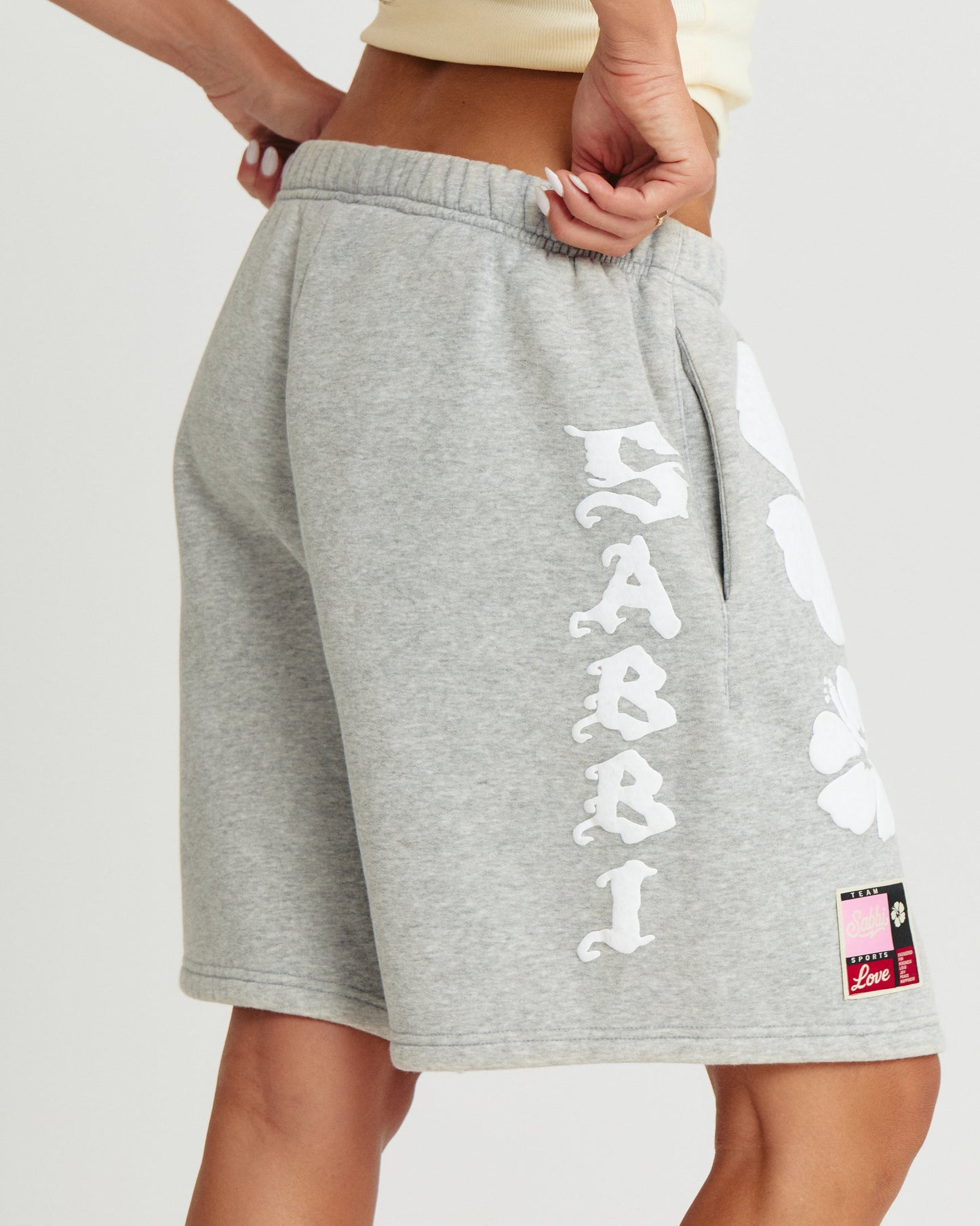 Sabbi - The Happy Hibiscus Shorts - Grey