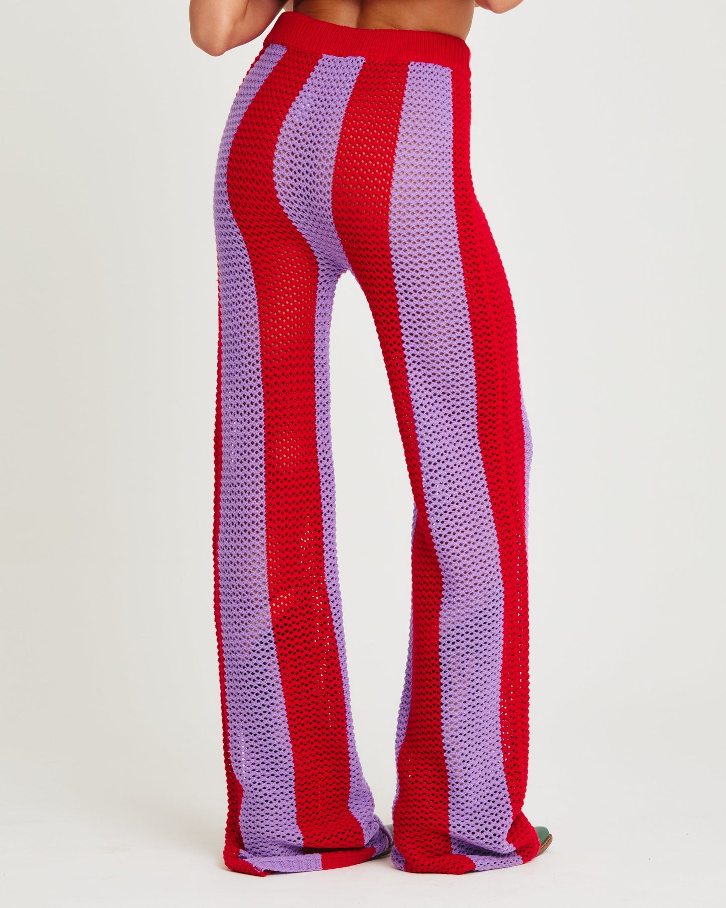 Sabbi - The Knit Stripe Beach Pant - Purple Stripe