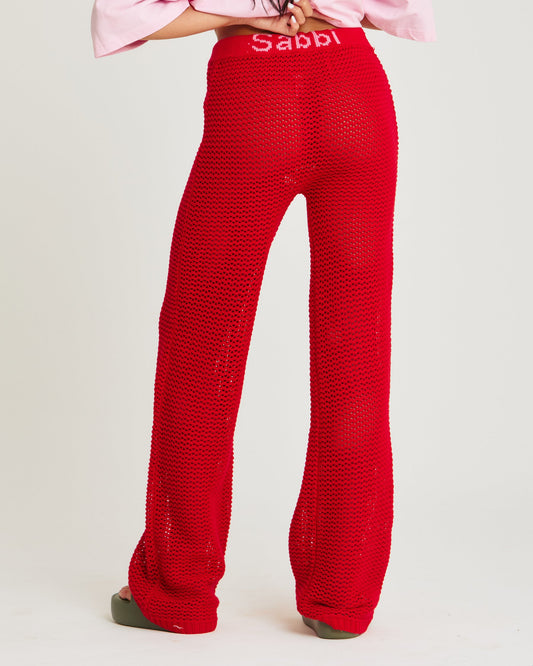 Sabbi - The Knit Beach Pants - Red